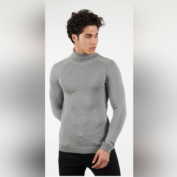 NWT Suslo Couture Turtle Neck Sweater | Silver - Picture 3 of 9